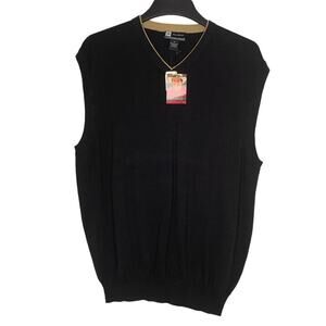 Jos A Bank NWT Leadbetter Golf XL Black and Tan 100% Pima Cotton V Neck …